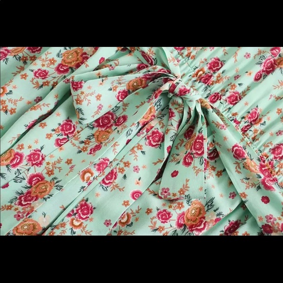 Boho gypsy long maxi dress pink paisley floral - Picture 13 of 13